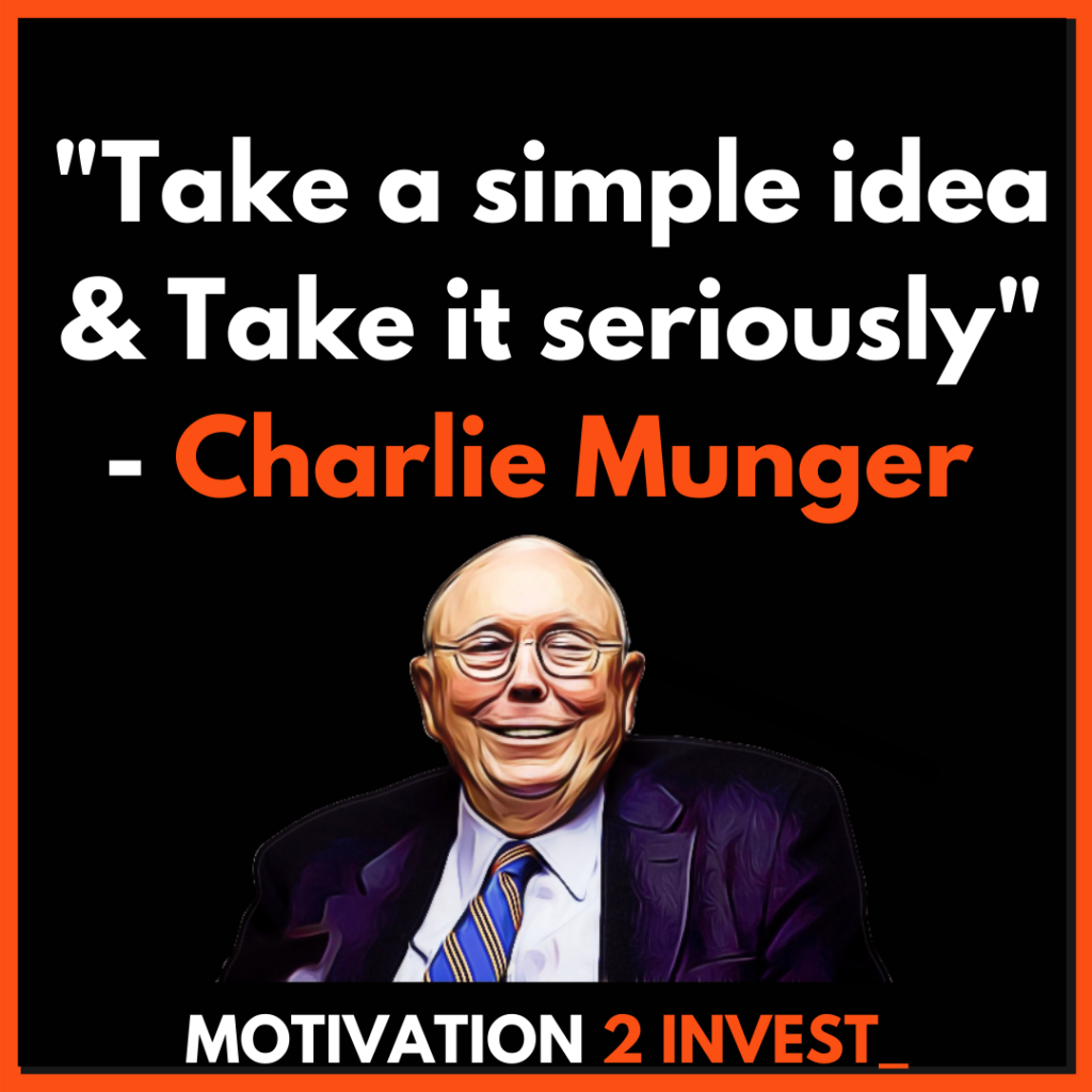 Charlie Munger's advise